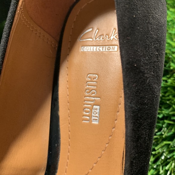 Nearly New! Clark’s Collection black wedge shoes 7.5 - Picture 2 of 7
